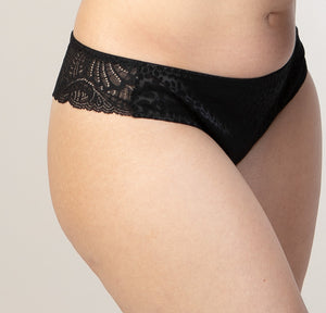 Xiomara Animal Print & Lace Brazilian Panties